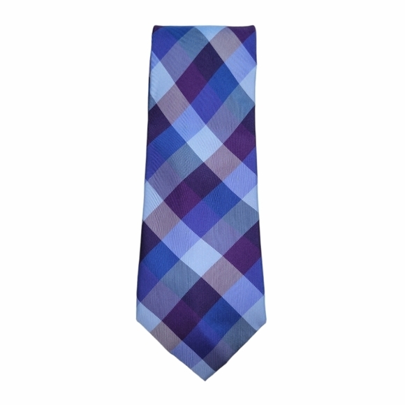 Tommy Hilfiger Other - 3/$15 🔴 Tommy Hilfiger Blue Purple Plaid 100% Silk Tie